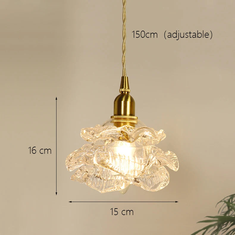 lustre en verre romantique vintage pour un éclairage élégant - vue 7 sur 8