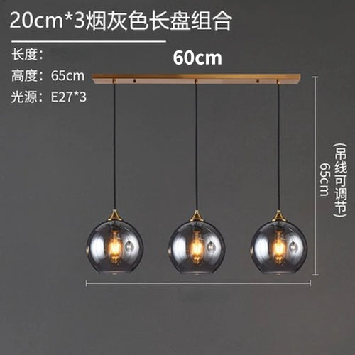 lustre en verre design nordique pour décoration intérieure - vue 17 sur 26
