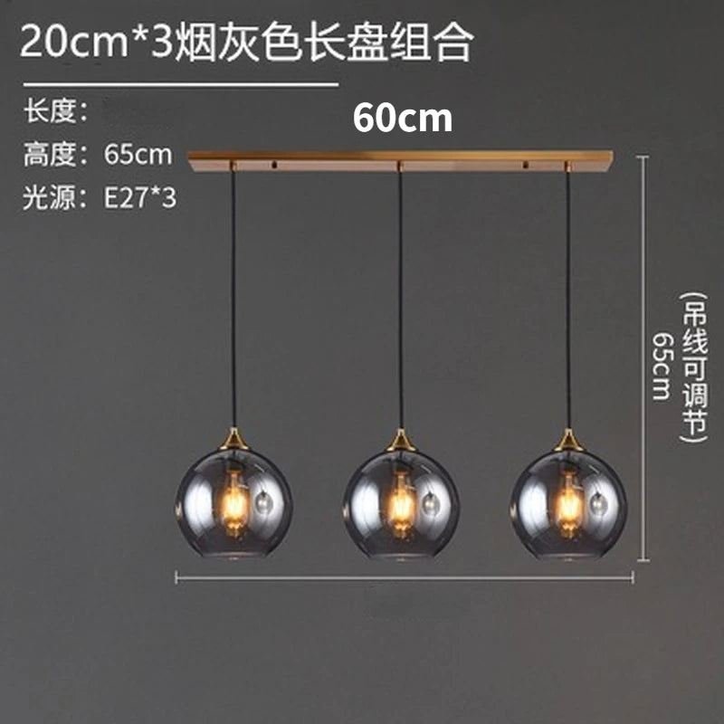 lustre en verre design nordique pour décoration intérieure - vue 16 sur 26