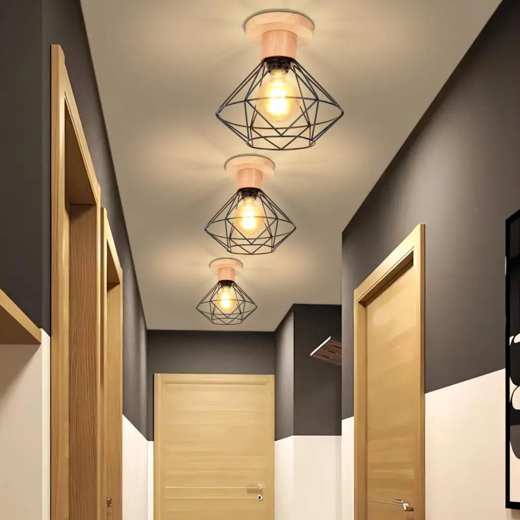 luminaires suspendus en métal style industriel rétro loft pour restaurant bar - vue 10 sur 12