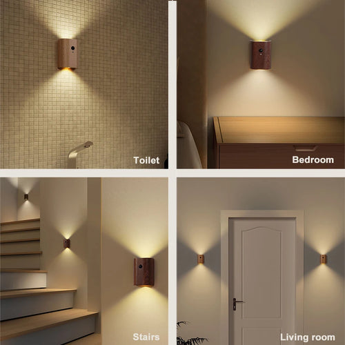 Applique murale LED veilleuse recharge usb sans-fil - vue 2 sur 8