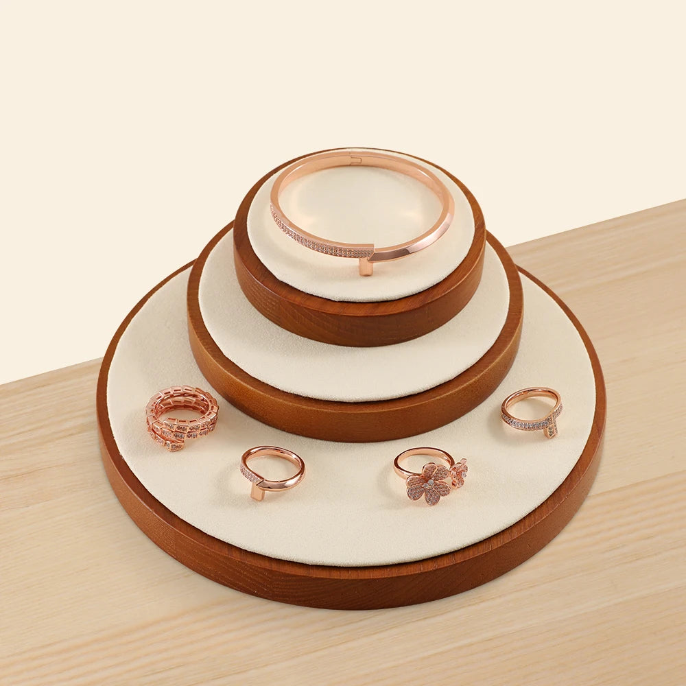 présentoir à bijoux en bois pour boucles d'oreilles et bracelets - vue 3 sur 12