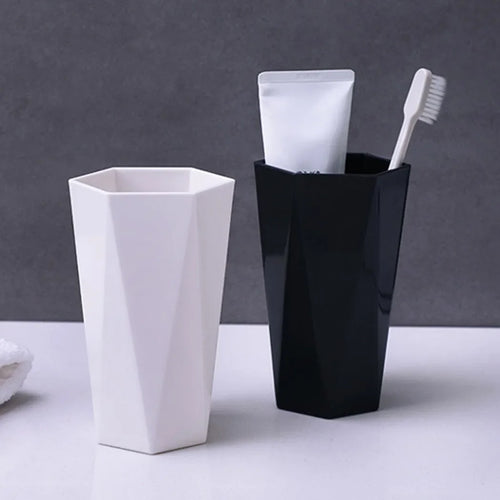 gobelet pour bain de bouche et brosse à dents en plastique solide - vue 7 sur 9