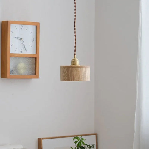 suspension LED en bois au style nordique moderne pour loft bar restaurant - vue 6 sur 10
