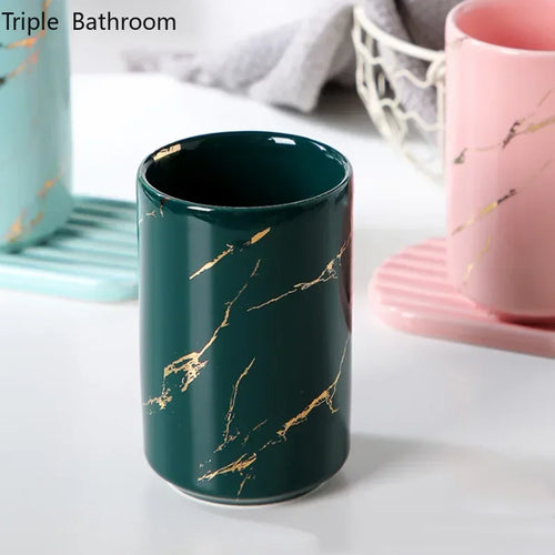tasse en céramique pour couple porte-brosse à dents et rangement - vue 6 sur 22