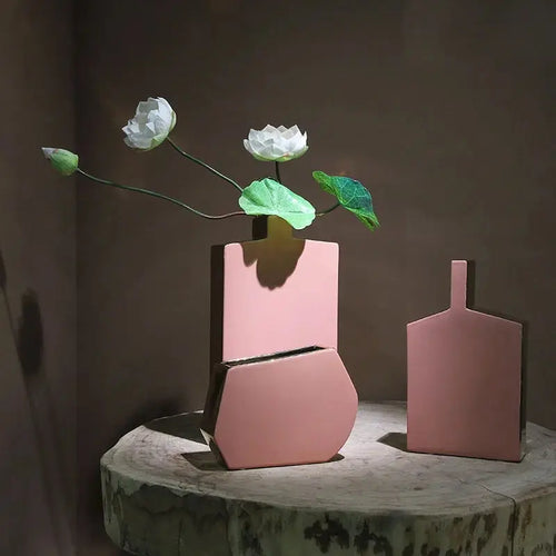 vase en céramique nordique pour fleurs séchées et décoration - vue 2 sur 9