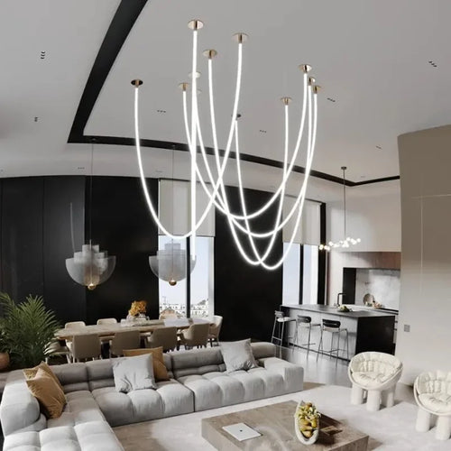 lustre minimaliste sandyha en ligne art design led - vue 4 sur 10