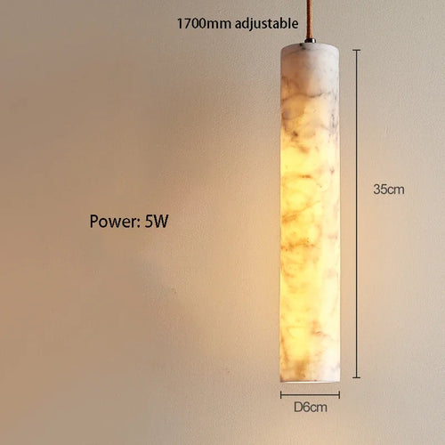 lustre wabi-sabi en marbre naturel pour hôtel design - vue 9 sur 10