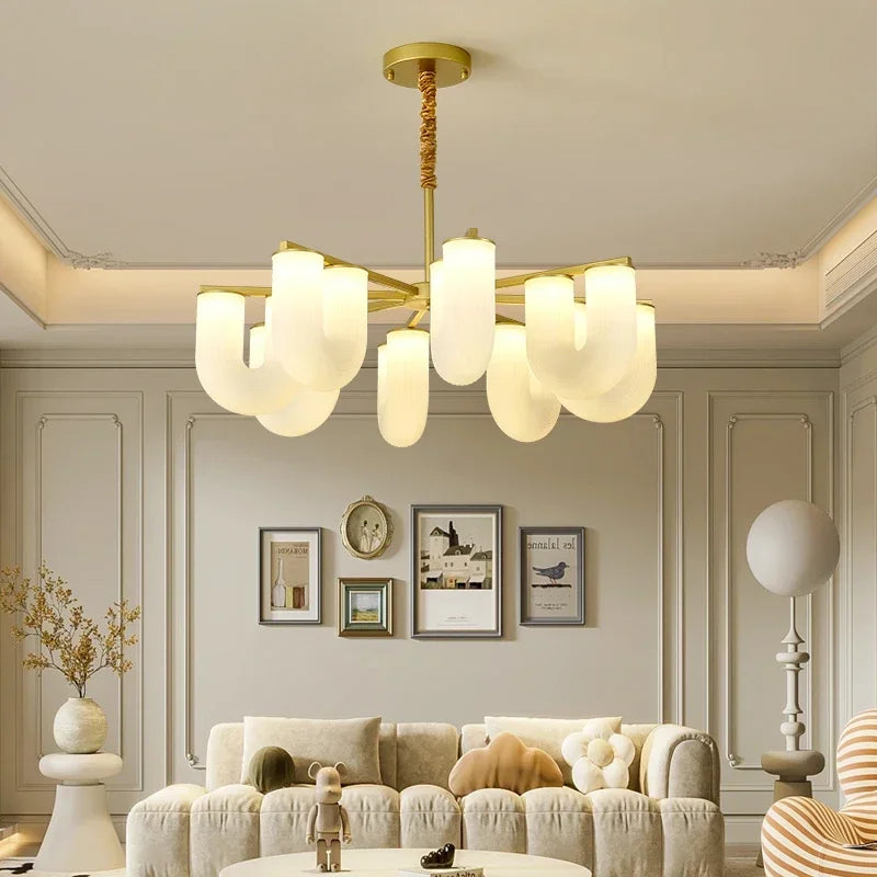 suspension led en acrylique en forme de u suspension décorative - vue 1 sur 10