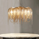 suspension en aluminium avec éclairage led moderne intérieur