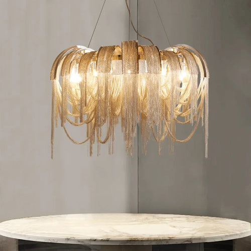 suspension en aluminium avec éclairage led moderne intérieur - vue 4 sur 10