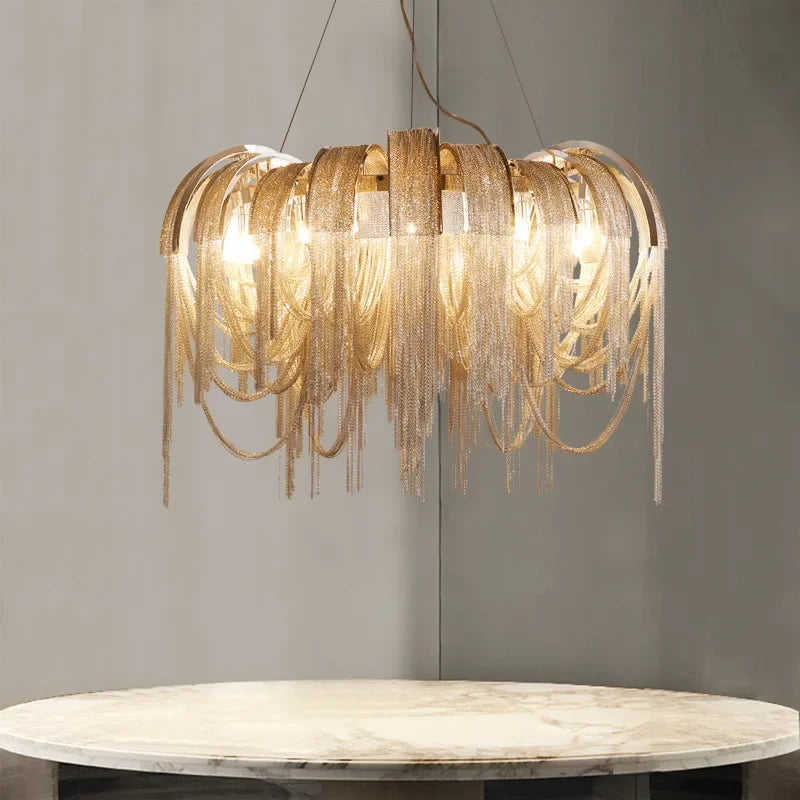 suspension en aluminium avec éclairage led moderne intérieur - vue 4 sur 10