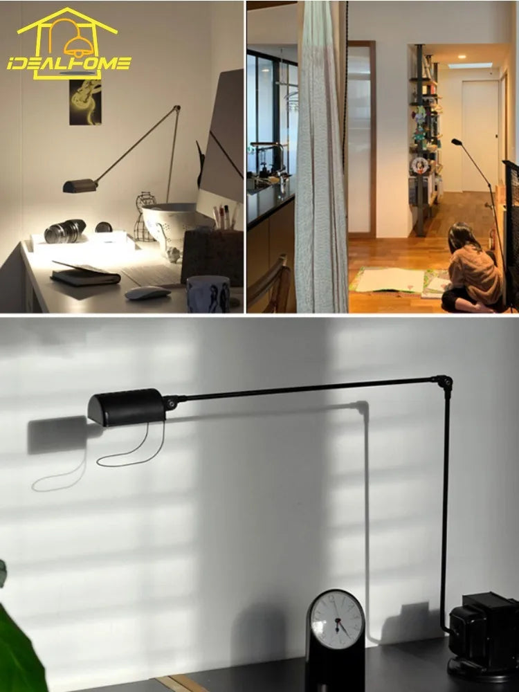 lampadaire à moteur à intensité variable design italien avec bras pivotant - vue 10 sur 16