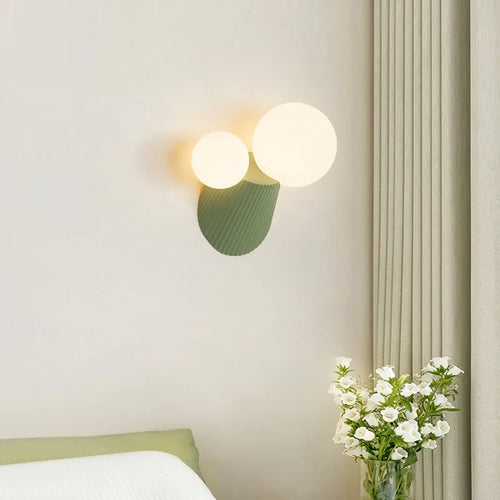 applique murale led cactus en résine verre pour étude - vue 2 sur 11