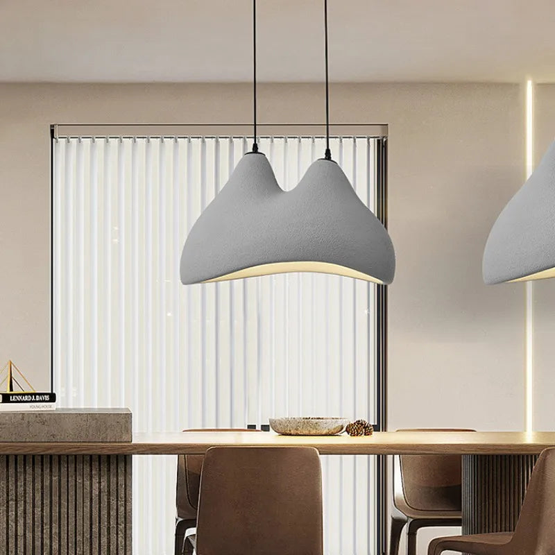 suspension Nordique Wabi Sabi E27 lumières Restaurant style crème chambre décoration de la maison LED - vue 5 sur 10