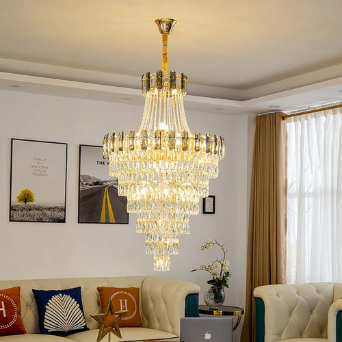 lustre en cristal design contemporain pour intérieur élégant - vue 3 sur 11