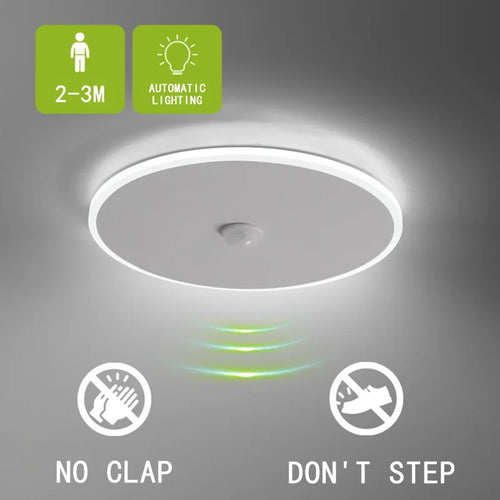 plafonnier led à induction avec capteur de mouvement humain - vue 5 sur 10