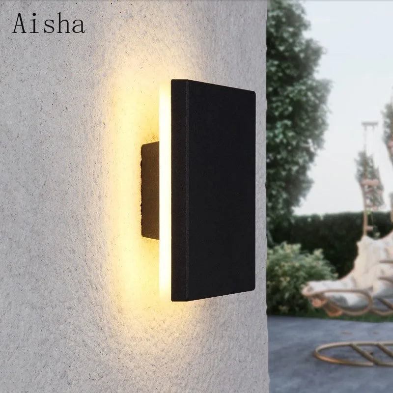 applique murale extérieure étanche lumineuse design pour jardin et garage - vue 2 sur 11