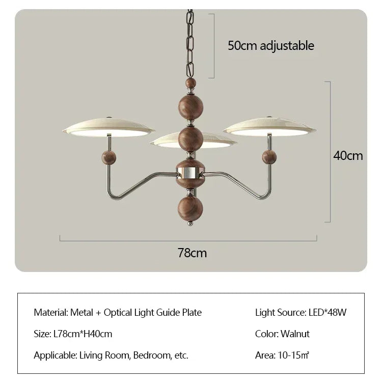 lustre moderne nordique design soucoupe volante avec lumière led - vue 11 sur 11