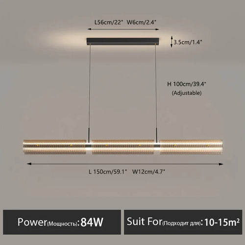 lustre nordique pour éclairage de table et cuisine