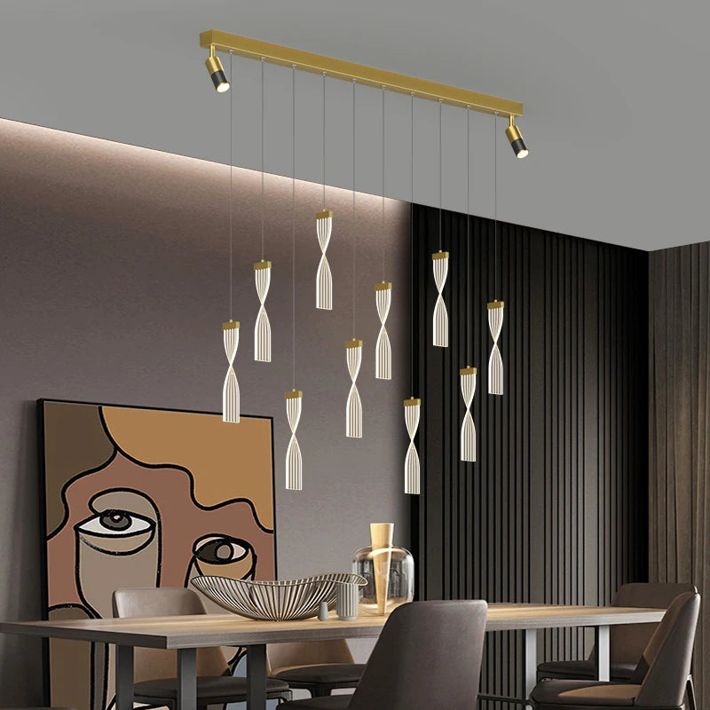 suspension led nordique pour cuisine hôtel et café - vue 4 sur 14