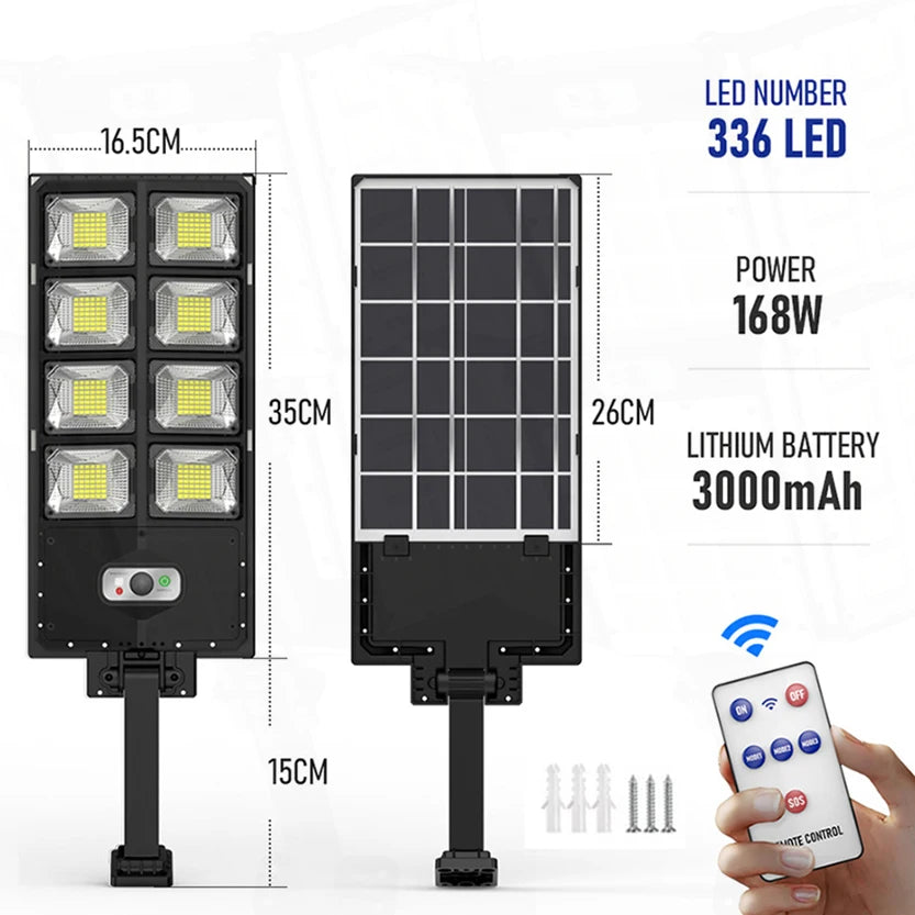 20000W Split Solar Street Light Outdoor Aluminum Solar Street Light Garden Sunlight House Remote Control Waterproof Wall Lamp - vue 21 sur 41