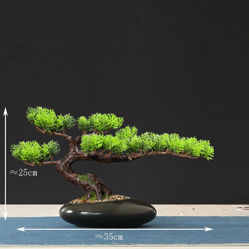 faux arbre bonsaï décoratif pour salon et aménagement paysager - vue 7 sur 36