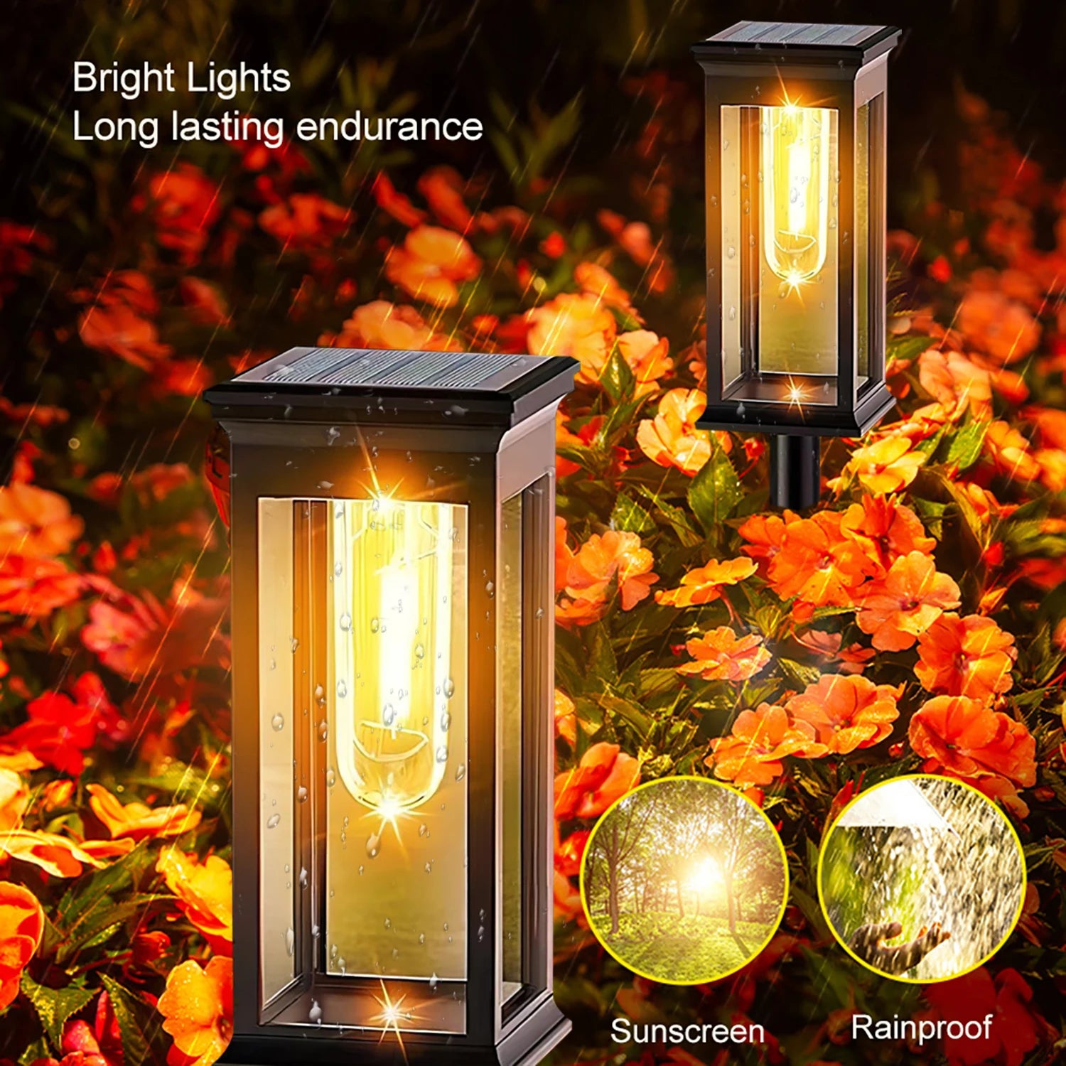LED solaire extérieur voie lumières tungstène Filament ampoule solaire chemin passerelle éclairage étanche paysage cour pelouse allée - vue 4 sur 8
