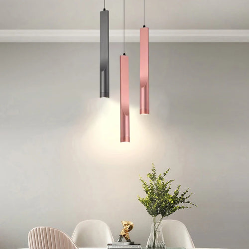lustre moderne minimaliste en aluminium - vue 2 sur 8