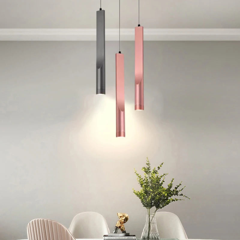 lustre moderne minimaliste en aluminium - vue 2 sur 8