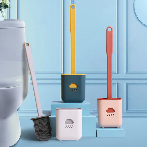 brosse en silicone avec support et poils souples pour nettoyage rapide - vue 3 sur 12