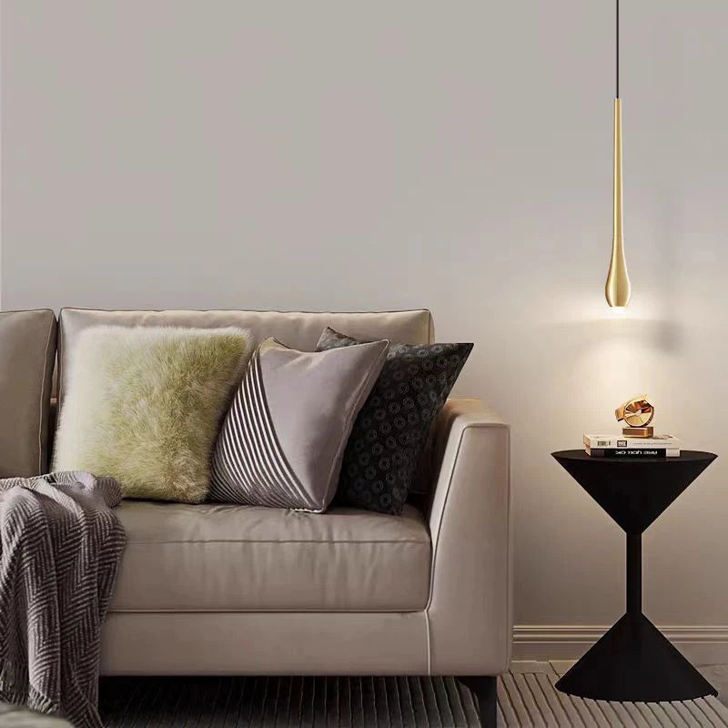 Suspension LED en laiton au design moderne - vue 5 sur 8