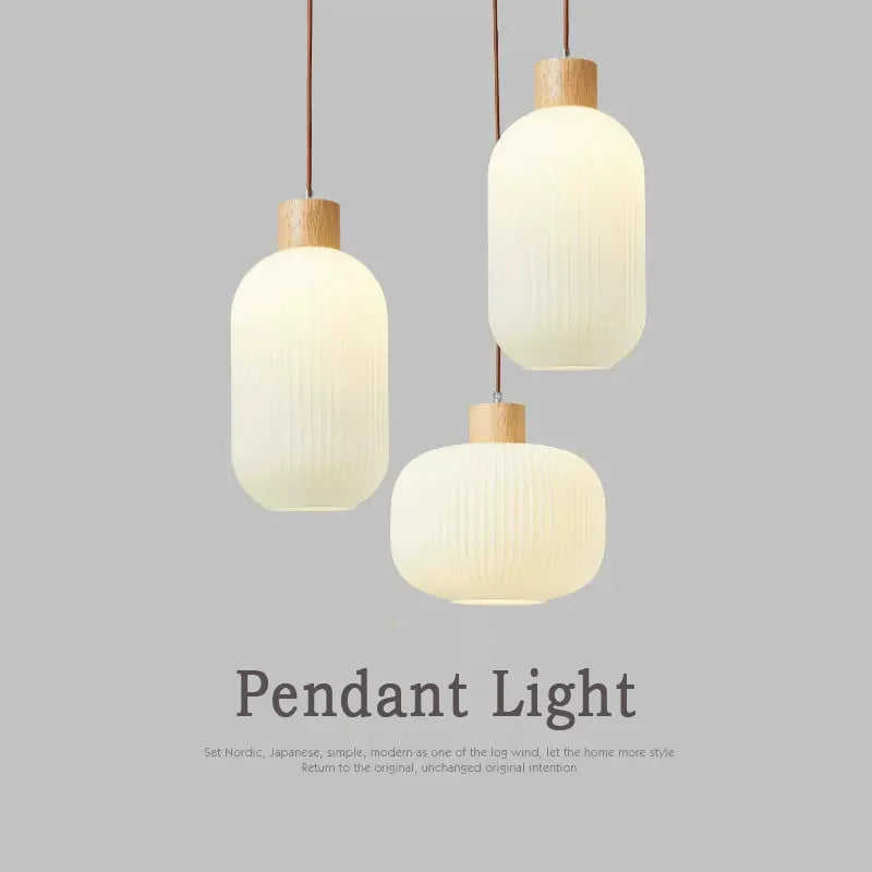 lustre moderne loft led avec abat-jour en verre - vue 6 sur 8