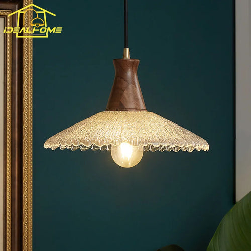 suspension en verre et cuivre pour ambiance nordique intérieure - vue 2 sur 8
