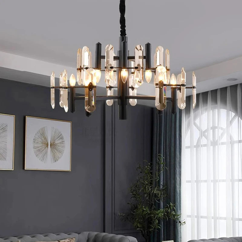 home decorationPendant lights, luxury crystal living room chandelier, dining room Pendant lamp, ceiling light, indoor lighting - vue 3 sur 12