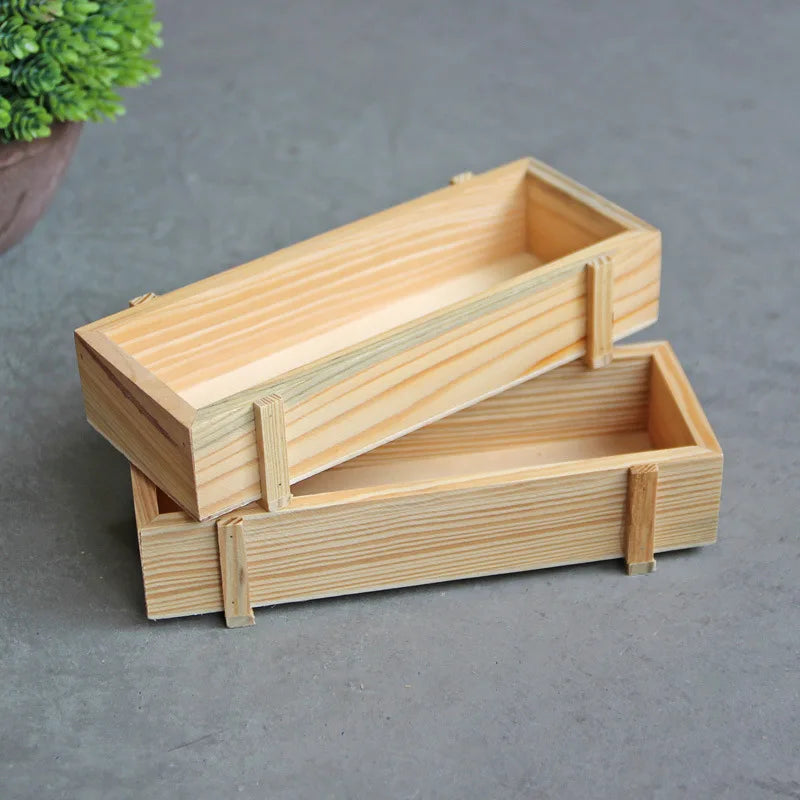 jardinière vintage en bois pour plantes succulentes et fleurs - vue 5 sur 8