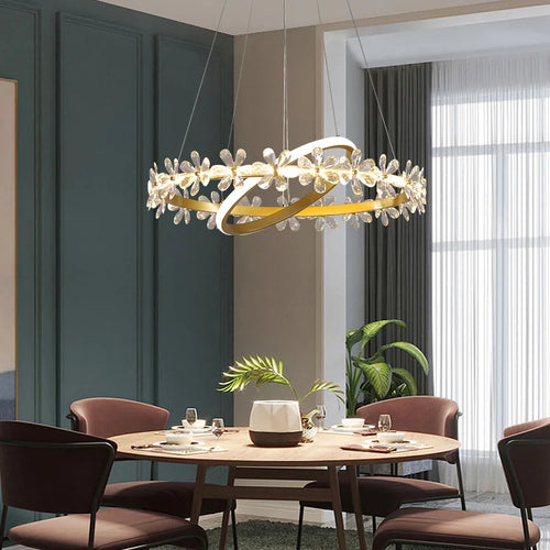 lustre cristal moderne pour éclairage tendance intérieur - vue 3 sur 7