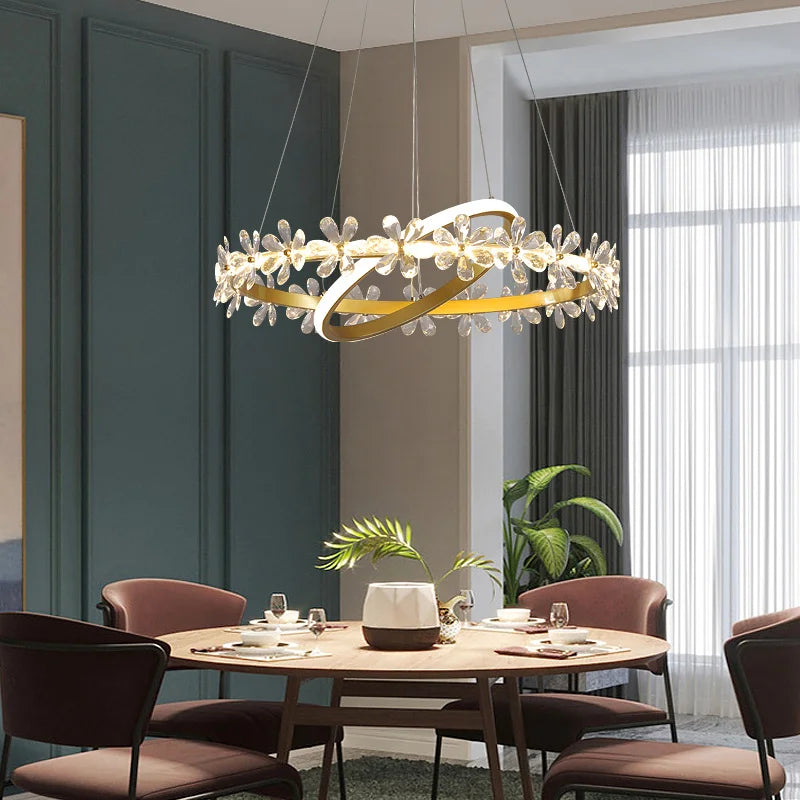 lustre cristal moderne pour éclairage tendance intérieur - vue 3 sur 7