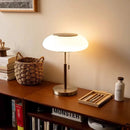 Nordic Vintage Table Lamp White Glass Desk Light for Bedroom