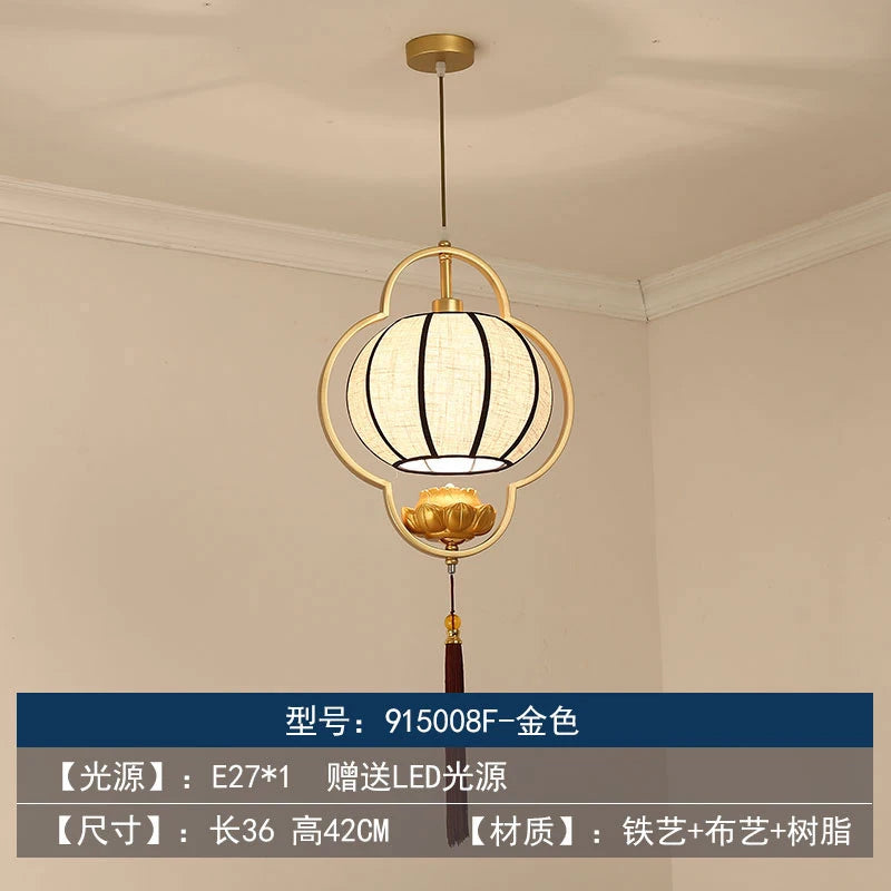 lustre chinois rétro style chinoiserie pour un éclairage élégant - vue 14 sur 22