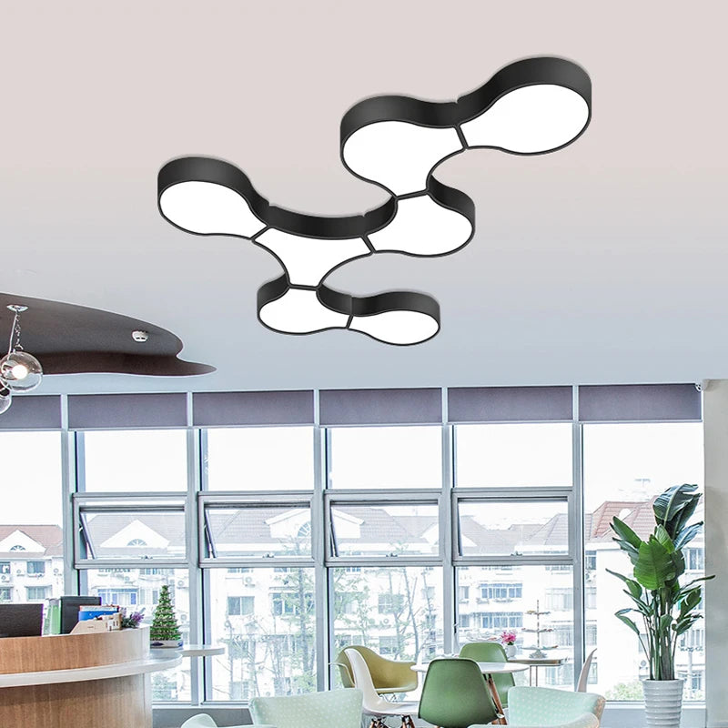 Plafonnier led moderne adn pour décoration intérieure loft café bar - vue 3 sur 24