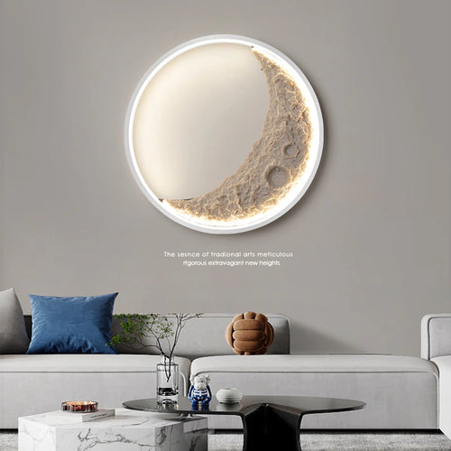applique murale créative en forme de lune pour décoration - vue 3 sur 15