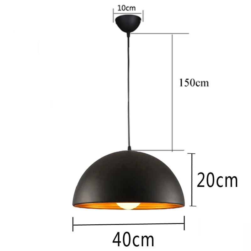 Suspension moderne demi-boule double couche - vue 14 sur 14