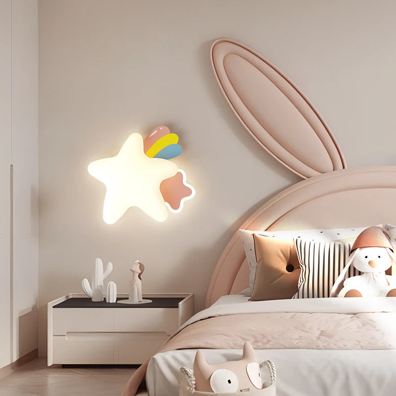 applique murale enfant design étoile princesse pour chambre à coucher - vue 3 sur 10