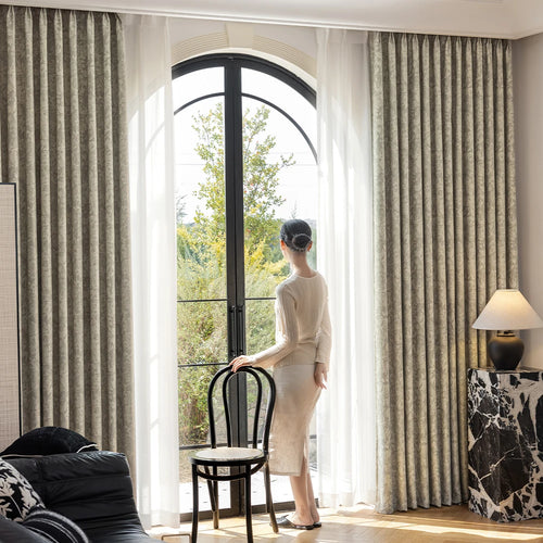 Rideau occultant motif floral moderne pour salon chambre - vue 2 sur 11