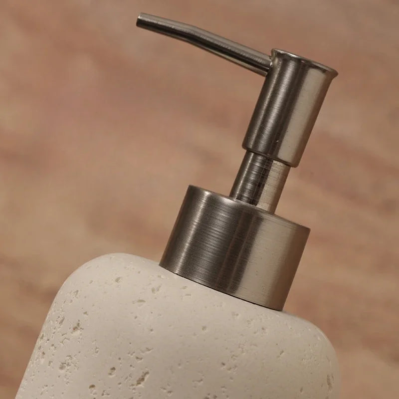 accessoires de salle de bain en grès pour rangement et décoration - vue 5 sur 12