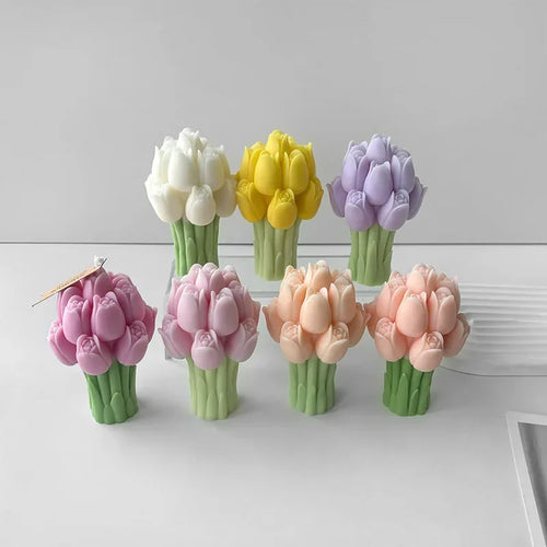 moule en silicone 3d pour fleurs et bougies artisanales - vue 3 sur 7
