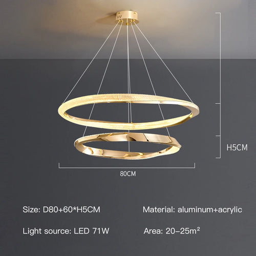suspension led moderne avec design artistique et télécommande