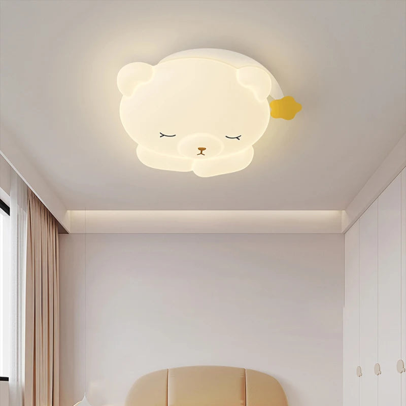 plafonnier ours mignon lampe pour chambre d'enfant moderne et romantique - vue 5 sur 9