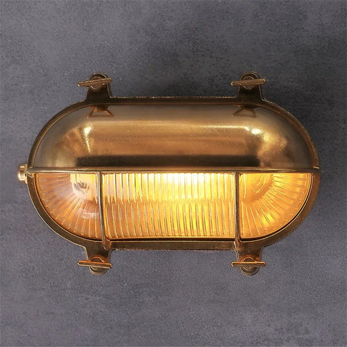 applique murale nordique cuivre Vintage en verre extérieur IP44 LED étanche salle de bain miroir escalier lumière Loft Style Wandlamp - vue 3 sur 9